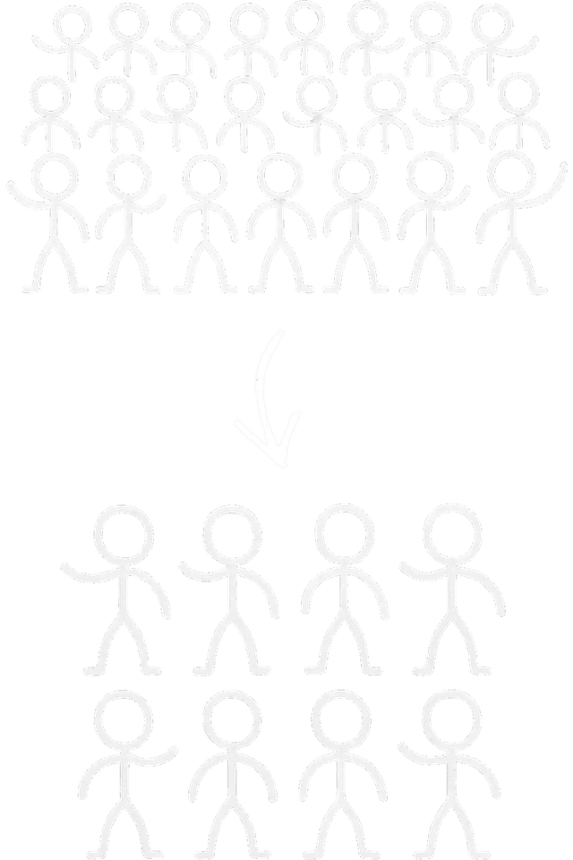 Halve headcount visualization